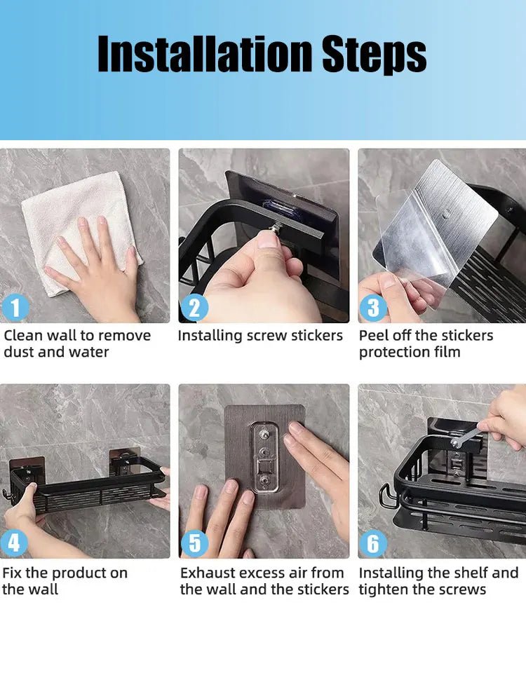 Bathroom Shelf Aluminium Storage Organiser - Handy House
