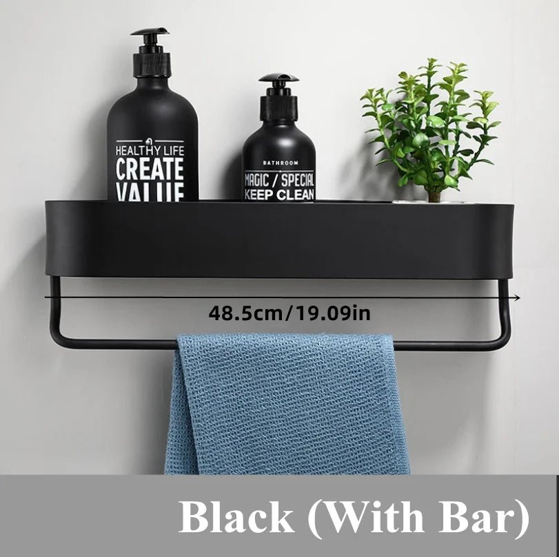 Black Bathroom Shelf Shower Basket - Handy House