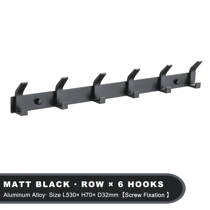 Modern Aluminium Black Towel Holder - Black - Handy House