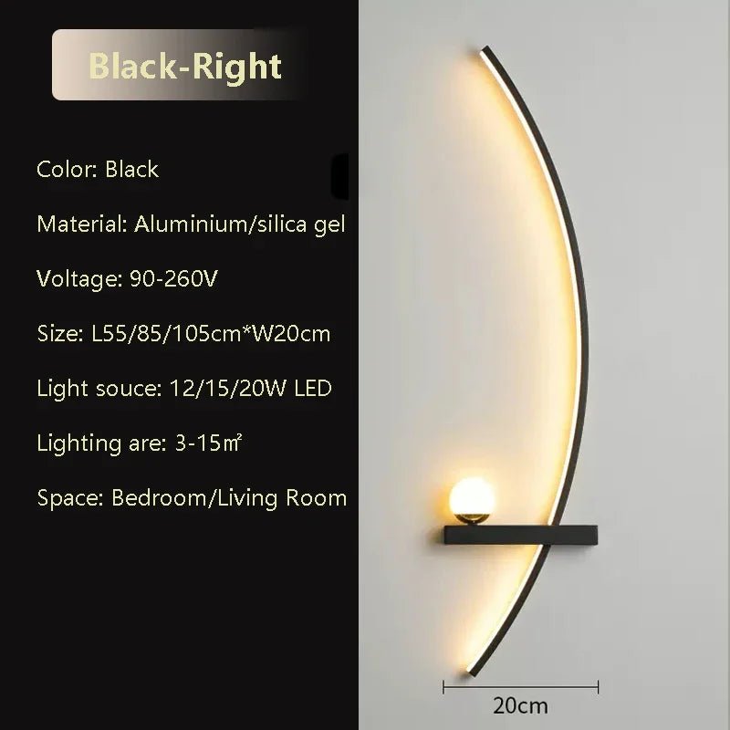 Modern Curve LED Wall Lamp - Handy House