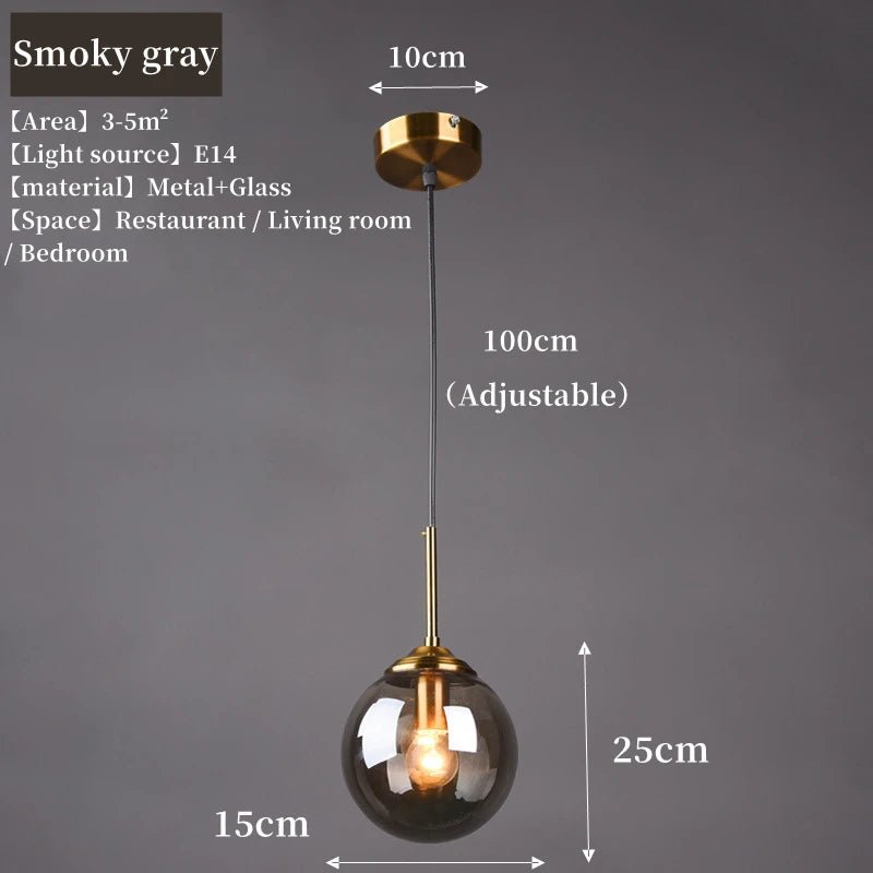 Modern Luxury Metal LED Glass Pendant - Handy House