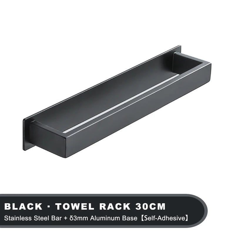 Stainless Steel Towel Holder - Black - Handy House