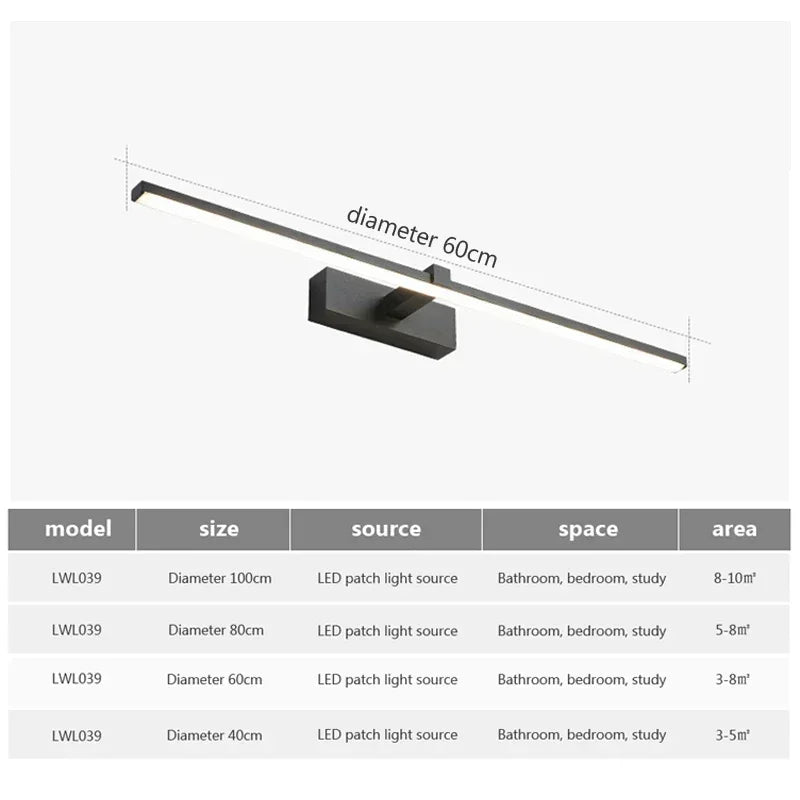 Modern LED Wall Lamp - Black - Handy House