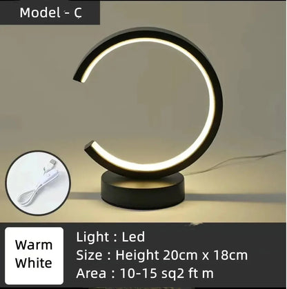 Simplistic LED Circular Ring Table Lamp - Handy House