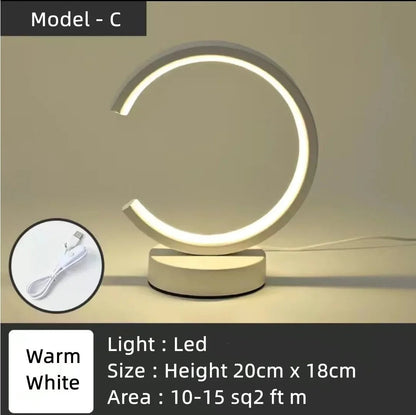 Simplistic LED Circular Ring Table Lamp - Handy House