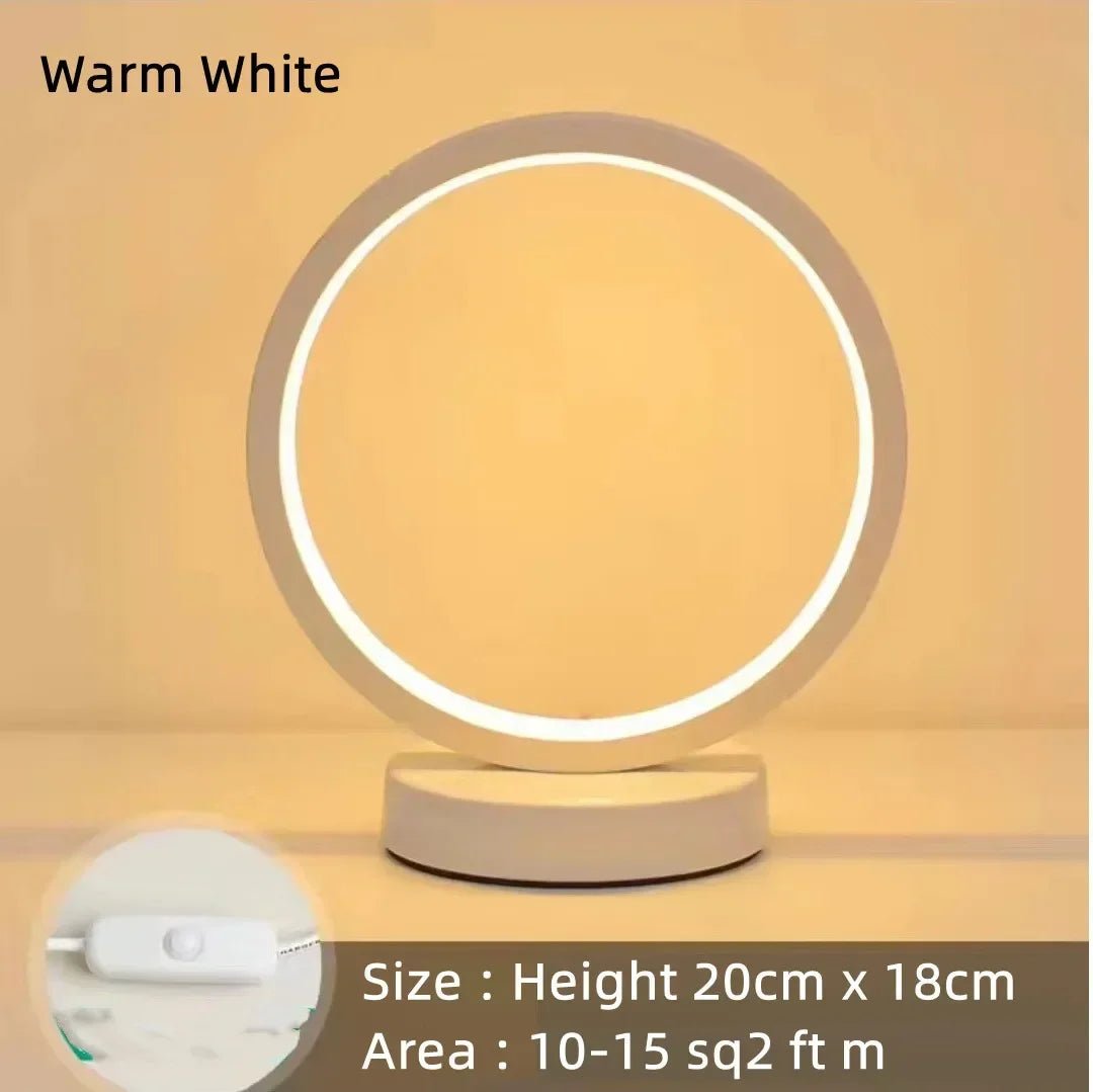 Simplistic LED Circular Ring Table Lamp - Handy House