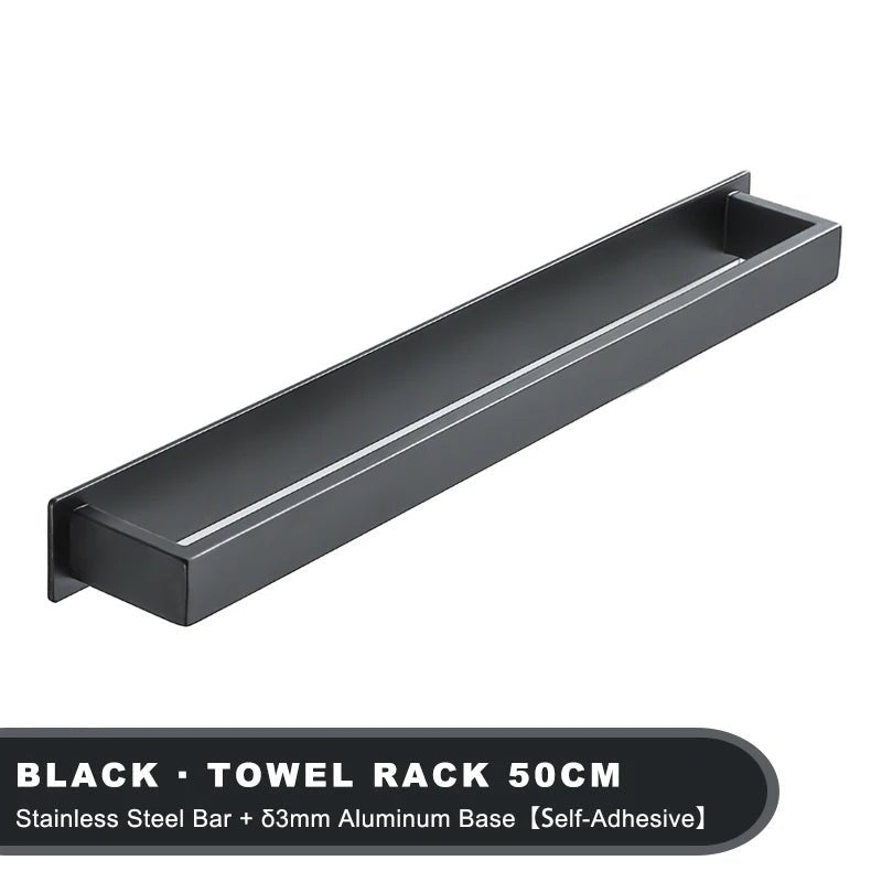 Stainless Steel Towel Holder - Black - Handy House