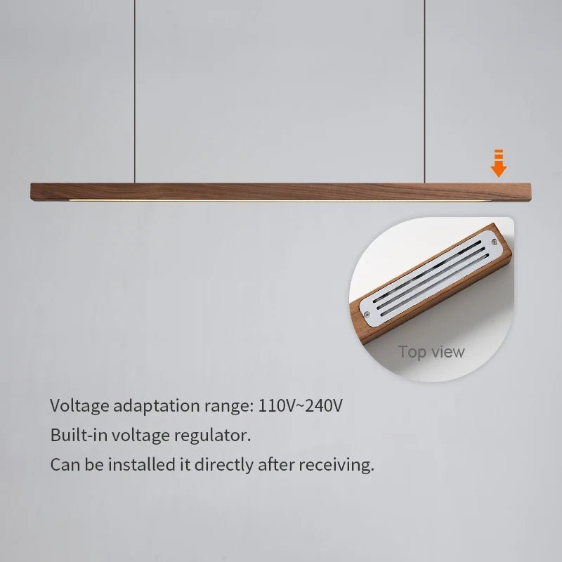 Wood Long Strip Pendant LED Light - Handy House